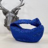 Bottega Veneta Blue Glitter Rhinestone Knot Handle Bag