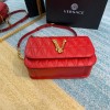 Versace Virtus Quilted Napa Evening Bag - Red