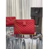 YSL Vitoirie Baby red leather Clutch