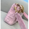 Fendi Baguette Light Pink Velvet 26cm Bag