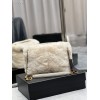 YSL Puffer Merino Shearling & Lambskin White 29cm