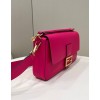 FENDI Baguette large pink leather bag