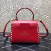 Valentino Garavani Rockstud Alcove red leather tote bag