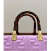 Fendi Sunshine Medium Purple Leather Shopper Bag