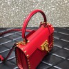 Valentino Garavani Rockstud Alcove red leather tote bag