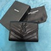 YSL Cassandre all black small envelope wallet