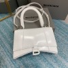 BALENCIAGA HOURGLASS XS/S TOP HANDLE BAG White