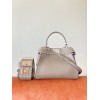 Fendi Peekaboo Iconic mini grey leather bag