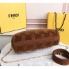 Fendi first brown medium suede bag