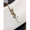 YSL LE 5 À 7 HOBO BAG IN WHITE SMOOTH LEATHER