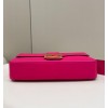 FENDI Baguette large pink leather bag