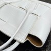 Bottega Veneta Mini intreccio leather top handle bag white