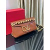 VALENTINO Garavani Vlogo Shoulder Bag Brown