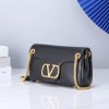 Valentino Garavani Stud Sign black leather bag