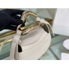 Chloe kiss purse in small grain calfskin white