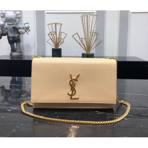 YSL Monogram Kate Beige Gold 24cm Bag