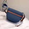 Loewe Small Gate bag in natural calfskin blue 20cm