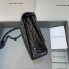 Balenciaga Hourglass Chain All Black Wallet