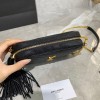 YSL Black Small Quilted Gold Lou Camera Bag