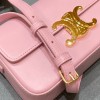 Celine Triomphe Shoulder Bag Shiny Calfskin Pink