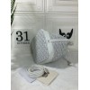 Goyard bucket white leather bag