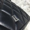 Balenciaga shoulder tote bag in black - silver hardware 25cm