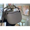 Chloe kiss purse in small grain calfskin gray