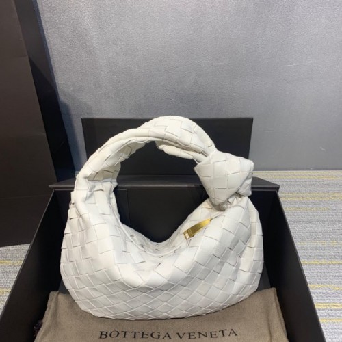 Bottega Veneta Mini Ladies Jodie Hobo White Woven Bag