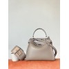 Fendi Peekaboo Iconic mini grey leather bag