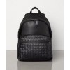 Bottega Veneta black leather backpack