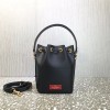 Valentino VLogo Walk Black Bucket Bag