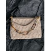 Fendi O'Lock Zip Dove grey tapestry fabric bag