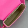 JACQUEMUS Le Carinu pink leather shoulder bag