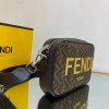 Fendi Camera Case Black FF fabric bag