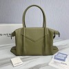 GIVENCHY Medium Antigona Lock Soft Green Leather Bag