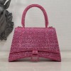Balenciaga Hourglass S Rhinestone Pink Bag
