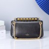 Valentino Garavani Stud Sign black leather bag