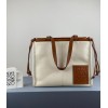 Loewe Cushion Tote in Anagram jacquard and calfskin small bag