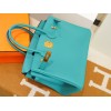 Hermes Birkin Blue Leather Gold 30cm