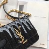 YSL VICKY SHOULDER BAG BLACK 17.5cm