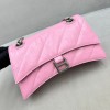 Balenciaga Crush small chain strap pink bag