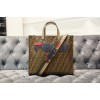 2019Fendi FF shopping bag blue logo