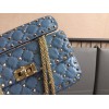 Valentino Garavani Rockstud Spike Blue Bag