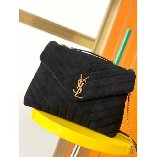 YSL Loulou Bag Y-Quilted suede large bag