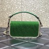 Valentino Garavani small Locò crystal embellished green bag