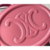 Celine Oval Cuir Triomphe pink calfskin bag