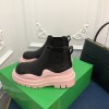 Bottega Veneta Short Boots in Black/ Pink