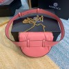 Versace V belt pink leather bag