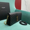 YSL becky black lampskin leather chain bag