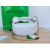 Bottega Veneta Mini Jodie Chain Hobo White Woven Bag